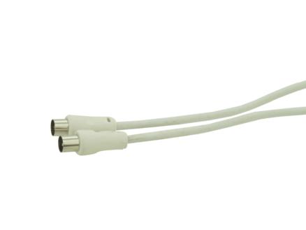 Profile câble coaxial droit M>coude F 5m blanc 1